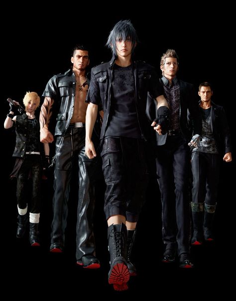 Prompto, Gladiolus, Noctis, Ignis, & Cole - Characters & Art - Final Fantasy XV Noctis Lucis Caelum, Circus Characters, Final Fantasy X, Final Fantasy Art, Chun Li, Final Fantasy Xv, Final Fantasy Xiv, Fantasy Series, Final Fantasy Vii