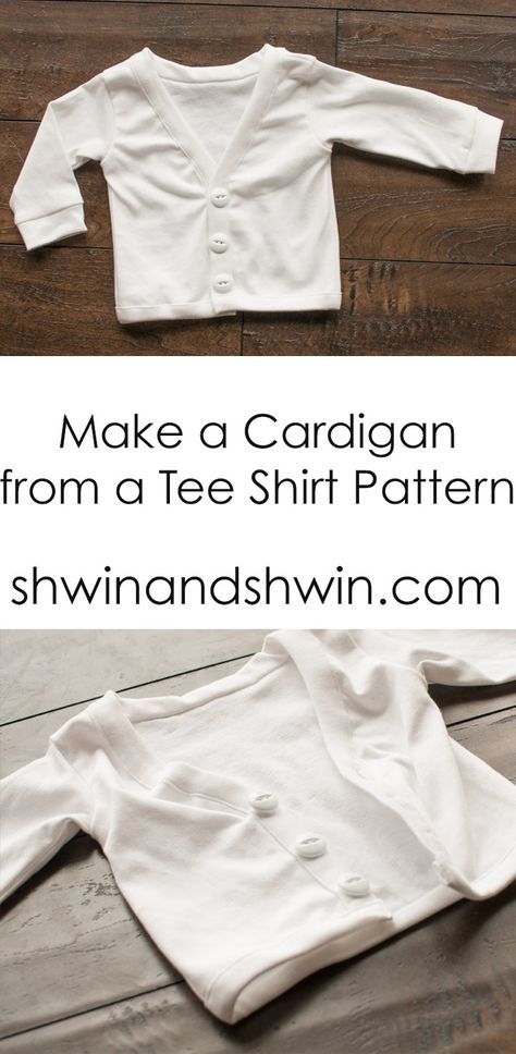 Tee Shirt Pattern, Diy Cardigan, Sewing Kids Clothes, Kids Cardigans, Plus Size Sewing, Diy Baby Shower Gifts, Doll Dress Patterns, Couture Mode, Tshirt Pattern