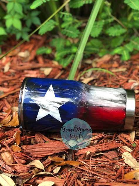 BMV Custom Distressed Texas Flag Tumbler American Flag Cups, Rustic Tumbler, Wood Tumbler, Flag Tumbler, Cup Logo, Jesus Artwork, Glitter Tumbler Cups, Texas Flag, Yeti Cup