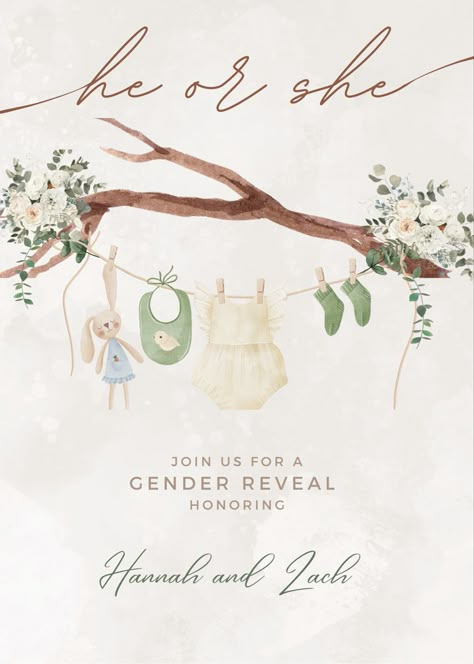 White And Green Gender Reveal, Green Theme Gender Reveal, Cottage Core Gender Reveal, Gender Reveal Vintage Theme, Botanical Gender Reveal, Greenery Gender Reveal Party, Boho Gender Reveal Party Decorations, Sage Gender Reveal, Whimsical Gender Reveal