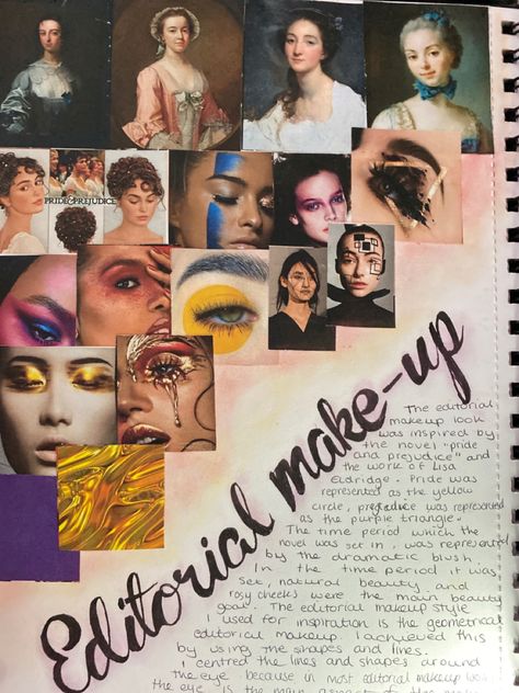 Makeup Sketchbook, Makeup Portfolio Ideas, Makeup Portfolio Book, Make Up Portfolio Ideas Makeup Artists, Makeup Artist Career, College Makeup, Makeup Artist Portfolio, Makeup Collage, Mood Board Fashion Inspiration