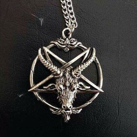 Necklaces Satanic, Satanic Outfits, Satanic Clothes, Satanic Necklace, Satanic Jewelry, Goth Design, The Satanic Bible, Cool Rings For Men, Goth Kids