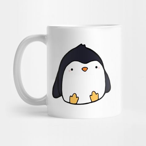 cute penguin, penguin art, artic, cute mug, penguin mug, gift Penguin Mug, Couple Ideas, Penguin Art, Christmas Painting, Cute Penguin, Painted Candles, Painted Mugs, Cute Mug, Funny Doodles