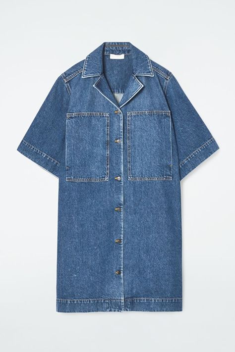 New Arrivals - COS IE Timeless Knitwear, Genetically Modified, Denim Shirt Dress, Pantalon Large, Midi Shirt Dress, Modern Dress, Short En Jean, True Blue, Denim Shirt