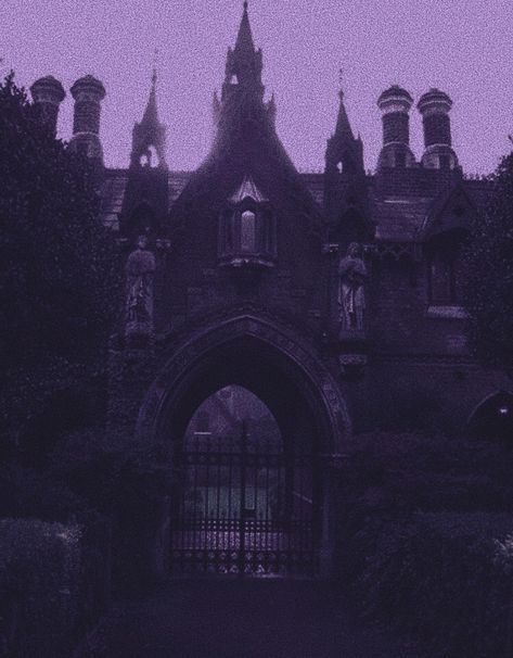 Goth Purple Aesthetic, Purple Goth Wallpaper, Witch Mansion, Elissabat Aesthetic, Purple Castle Aesthetic, Dark Purple Royal Aesthetic, Dark Purple Victorian Aesthetic, Purple Goth Aesthetic, Purple Cemetery Aesthetic