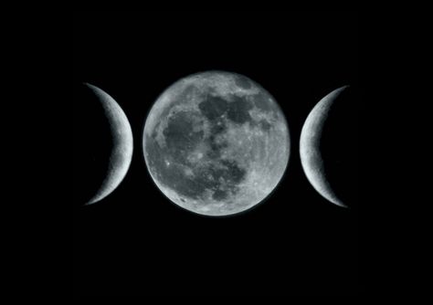 Triple Moon by nondesigner59, via Flickr Mooncore Aesthetic, New Moon Meaning, Wiccan Wallpaper, Triple Goddess Symbol, Maiden Mother Crone, Goddess Symbols, Space Phone Wallpaper, Look At The Moon, Moon Photography