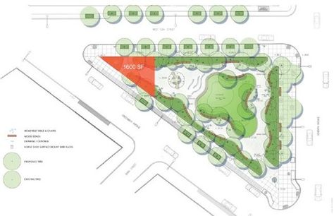 Gallery of AIDS Memorial Receives Approval / studio a+i - 12 Triangular Park Design, Triangle Parking Plan, Triangle Landscape Design Plan, Triangle Park Design, Landscape Parking Design, Triangular Landscape Design, Triangle Garden Design, Landscape Park Plan, Triangle Landscape Design