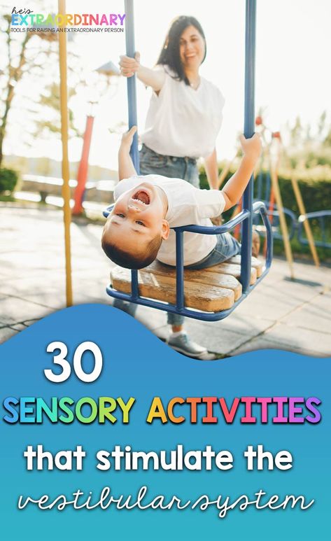 The Vestibular System - 27 Vestibular Input Activities Vestibular Activities, Sensory Seeking, Vestibular System, Motor Planning, Sensory Integration, Activities For Children, Toddler Development, Sensory Processing Disorder, Kids Groups