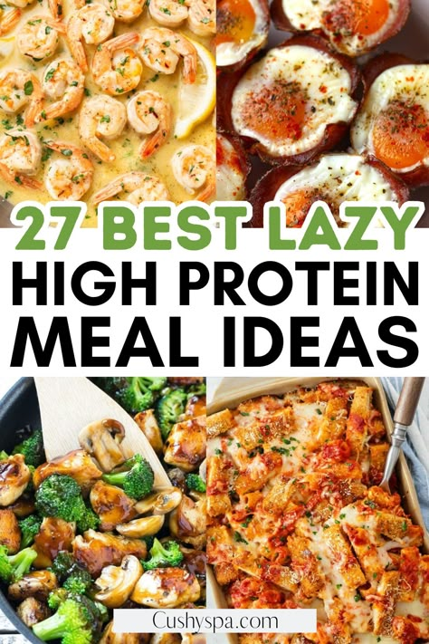 Discover the best lazy dinner ideas perfect for a high protein diet! These easy healthy recipes make quick meals to make on those busy nights when you don't feel like cooking. High Protein Athlete Meals, Healthy Meals For Men, Athlete Recipes, Athlete Meals, Recipes For Athletes, High Protein Meal Ideas, Protein Meal Ideas, Man Recipes, High Protein Dinner