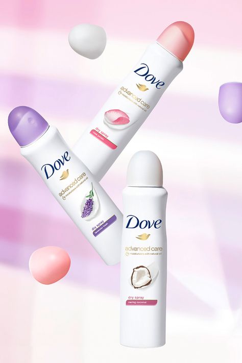 💗Rose Petals 💜Lavender Fresh 🤍Caring Coconut Dior Deodorant, Dove Deodorant, Lavender Spray, Basic Skin Care Routine, Cream Body, Antiperspirant Deodorant, Deodorant Spray, Bath Products, Cool Pins