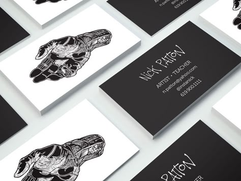 Artist Business Cards by Mashell Ewing. Concept Artist Business Card, Fine Artist Business Cards, Alternative Business Cards, Business Card For Artist, Artists Business Cards, Business Cards Artist, Illustrated Business Cards, Artist Cards Business, Art Business Cards Creative