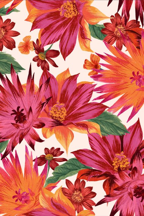 Pattern designed by Criativo Thatu, inspired by mexican floral spice. Available on @patternbank Mexican Floral Wallpaper, Mexican Floral Print, Mexican Flowers Illustration, Mexican Flower Background, Mexican Floral Pattern, Mexican Floral Pattern Cross Stitch, Classic Prints, Men Chest, Global Market