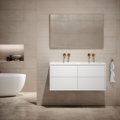 Double Vanity Units - LUSSO White Vanity Unit, Double Vanity Unit, Drawer System, Wet Room Shower, Freestanding Vanity Unit, Cloakroom Vanity Unit, Wall Mounted Taps, White Wall Hanging, Bathroom Storage Solutions