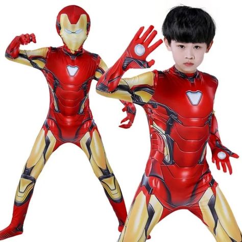 Spiderman Halloween Costume, Iron Man Costume, Best Kids Costumes, Iron Man Cosplay, Costume Bodysuit, Symbiote Spiderman, Ironman Costume, Superhero Spiderman, Man Cosplay