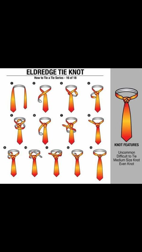 Eldredge Knot Tie Eldridge Knot, Eldredge Knot, Style Chart, Knot Tie, Trinity Knot, Tie Knots, Neck Tie, Knot, The Next