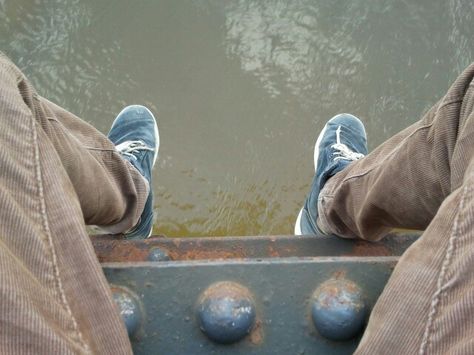 Bridge Looking Down, First Person Point Of View Drawing, Looking Down Perspective, Jumping Off Bridge, Sitting On A Bridge, First Person Point Of View, First Person Perspective, Dr Visuals, Perspective Pictures