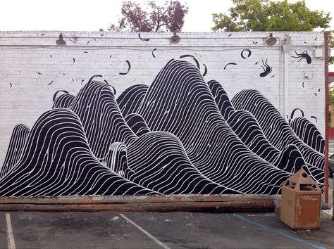 Brendan Monroe New Mural - Berkeley, USA | StreetArtNews | StreetArtNews Graffiti Images, Black And White Graffiti, White Graffiti, Best Graffiti, Large Mural, Best Street Art, Murals Street Art, Art Black And White, Street Art Graffiti