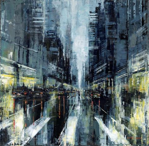 Nathan Neven Abstract Painting - Big Apple Landscape Interior - Contemporary Art 2019 Abstract City Art, Art Interior Paintings, Landscape Interior, Kids Canvas Art, Paintings Ideas, Interior Contemporary, Canvas Art Quotes, Interior Paintings, Abstract City