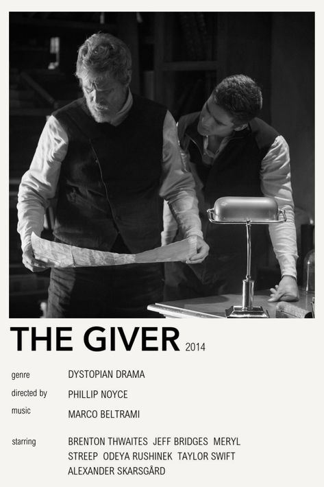 Dystopian movie starring Jeff Bridges and Brenton Thwaites The Giver Movie Poster, The Giver Movie, Dystopian Movies, Lois Lowry, Brenton Thwaites, Jeff Bridges, Minimalist Movie Poster, The Giver, Movie Wallpapers