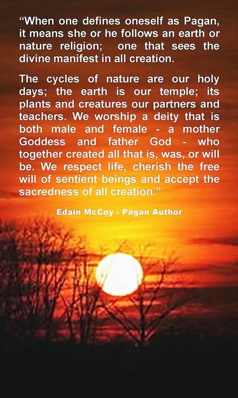 I don't see how this is so different from Christianity. We should see God in nature, and living with the cycles of nature is a good thing. We may not think of God as both male and female, but we know we have a heavenly father and mother who created us. Nature is vital to spirituality, and spirituality should be the backbone of religion. God In Nature, Nature Worship, Pagan Quotes, Pagan Nature, Nature Spirituality, Pagan Magick, Pagan Beliefs, Pagan Spirituality, Divine Goddess