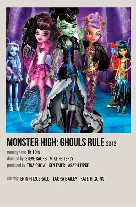 Monster High Movies In Order, Monster High Polaroid Poster, Monster High Movie Poster, Monster High Movies, Monster High Poster, Monster High Ghouls Rule, Monster High Halloween, Poster Polaroid, Polaroid Movie Poster