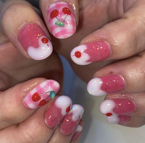 Shoujo Nails, Pudding Nails, Pink Pudding, Japanese Gel Nails, Nails Japanese, Food Nails, Candy Nails, Nail Time, Japanese Nails