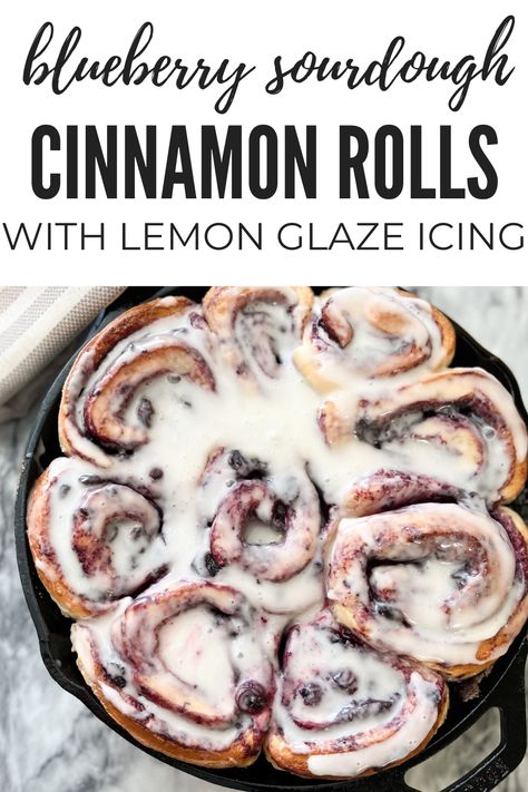 Indulge in the ultimate breakfast treat with our Blueberry Sourdough Cinnamon Rolls with Lemon Glaze Icing recipe! These rolls combine the tangy flavor of sourdough with sweet blueberries and a zesty lemon glaze, creating a mouthwatering twist on a classic favorite. Perfect for lazy mornings, brunch gatherings, or just because you deserve it. Easy to make and even easier to love, these cinnamon rolls are a must-try for any baking enthusiast.#SourdoughCinnamonRolls #BlueberryLemon #HomemadeBaking Sourdough Lemon Blueberry Rolls, Blueberry Sourdough Cinnamon Rolls, Sourdough Lemon Rolls, Sourdough Blueberry Rolls, Lemon Blueberry Sourdough, Lemon Glaze Icing, Pastry Cake Recipes, Blueberry Sourdough, Glaze Frosting