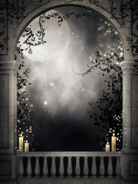 Old balcony with candles. Old gothic balcony with dark vines and candles , #Affiliate, #candles, #balcony, #gothic, #vines, #dark #ad Gothic Balcony, Balcony Candles, Old Balcony, Candles Illustration, All Animals Photos, Candle Romantic, Romantic Background, Balcony, Stock Photography