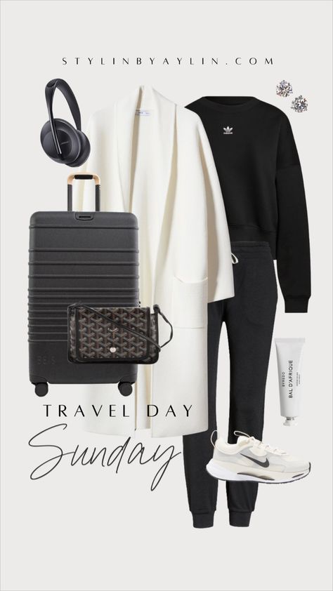 Comfortable Travel Outfit, Outfits Of The Week, Airplane Outfits, Airport Fits, Outfit For Travel, Weekly Outfits, Athleisure Outfits, Travel Wardrobe, 가을 패션