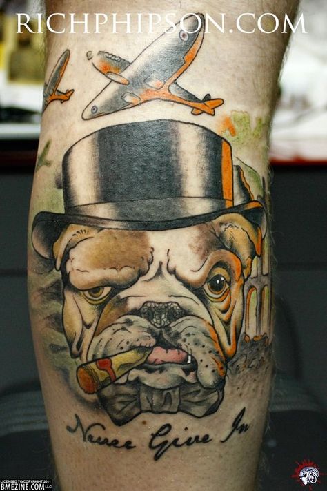 #dogs #englishbulldog #tattoo British Bulldog Tattoo, Bulldog Tattoo Ideas, English Bulldog Tattoo, School Reference, Siren Tattoo, Sweets Ideas, Bulldog Tattoo, Super Tattoo, Bulldog Mascot