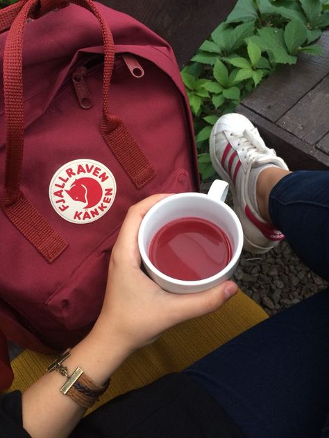 Kanken Mini, Aesthetic Backpack, Cute Backpacks, Study Inspiration, Autumn Cozy, Material Girls, Fjallraven Kanken, Fjallraven Kanken Backpack, Deep Red