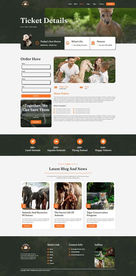 Zoosfera - Zoo & Safari Elementor Template Kit Safari Website, Web Design Software, Professional Website, Design Software, Wordpress Themes, Website Template, Wordpress Theme, Wordpress, Web Design