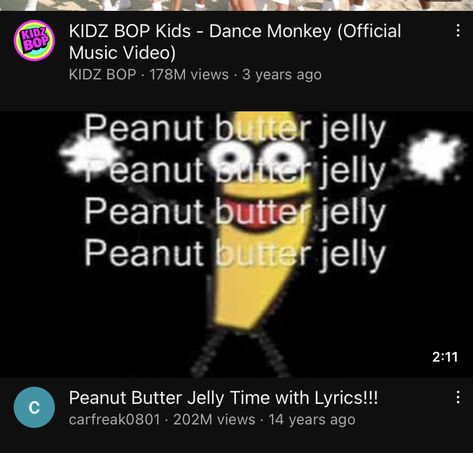 Peanut Butter Jelly Time, Kidz Bop, Dance Songs, Peanut Butter Jelly, Buckwheat, Jelly, Peanut Butter, Peanut, Family Guy