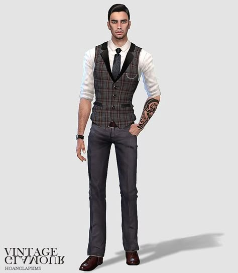 Vintage gentlemen set | HoangLapSims on Patreon Sims 4 Male Vintage Cc, Dark Academia Sims 4 Cc Male, Hot Sims 4 Male, Sims 4 Cc Dark Academia Clothes Male, Sims 4 Cc Clothes Vintage, Sims 4 Dark Academia Cc, Sims 4 Dark Academia, Mortimer Goth, Sims Cottage