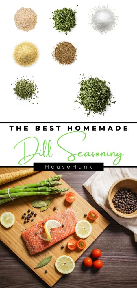 Transform your dishes with homemade dill seasoning! Bursting with flavor, this blend of herbs & spices adds magic to roasted veggies and grilled chicken. A must-try recipe! Dill Seasoning Recipes, Dill Pickle Seasoning Recipe, Chicken With Dill, Dill Seasoning, Pickle Seasoning, Salt Recipes, Homemade Seasoning, Homemade Tzatziki Sauce, Spice Blends Recipes