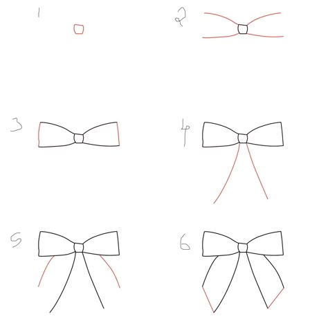 Ribbon Sketch How To Draw, How To Paint A Bow Simple, Bow Drawing Step By Step, Draw A Bow Easy, Ribbon Drawing Tutorial, How To Draw Bows Ribbons, Bow Drawing Easy, Easy Bow Drawing, Bow Drawing Tutorial