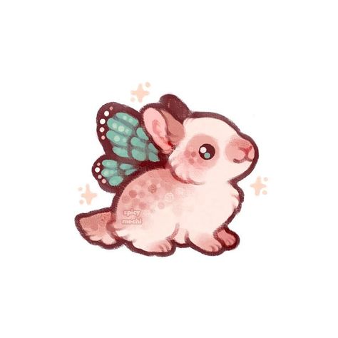 Magical Bunny, Fairy Bunny, Butterfly Spring, Illustration Cute, Bunny Rabbit, Soft Pastel, On Tumblr, Deviantart, Tumblr