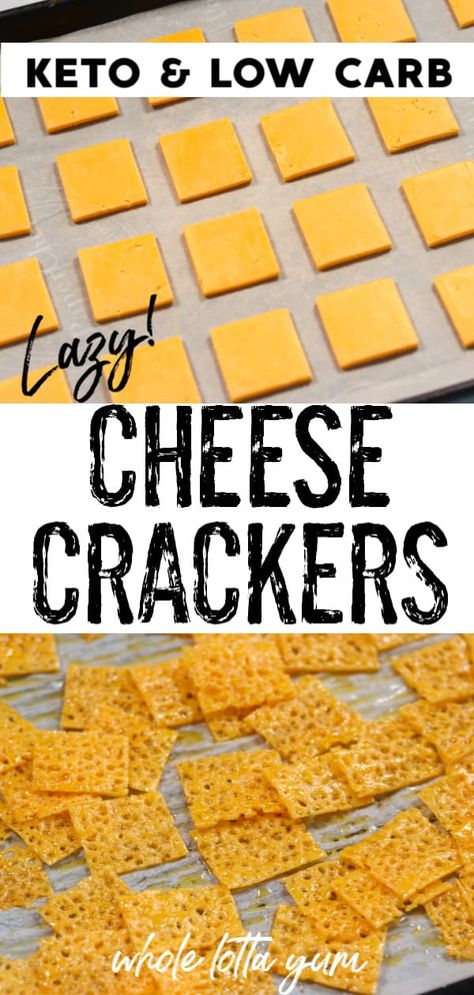 Lazy low carb keto cheese crackers with sliced cheese. Only 2 ingred, these make the best healthy and keto snack! It's a no carb snack too and takes just 15 mins. Keto Cheese Crisps, Keto Cheese Crackers, Cheese Cracker Recipe, No Carb Snacks, Keto Quiche, Keto Snacks Easy, Sliced Cheese, Lazy Keto, Cheese Crisps