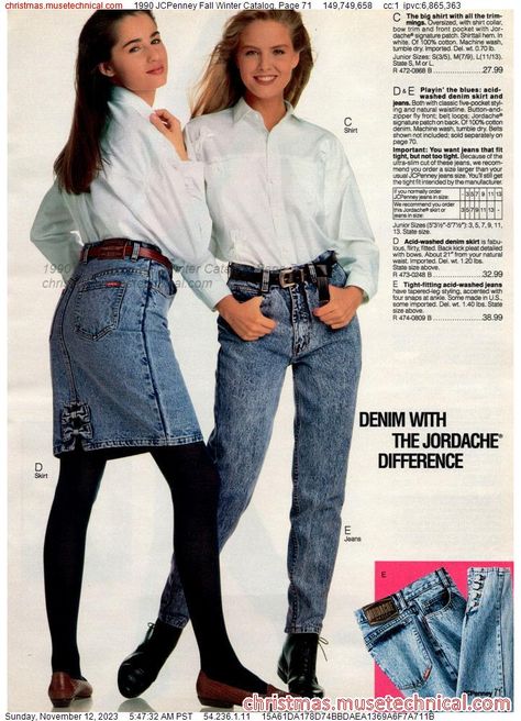 1990 JCPenney Fall Winter Catalog, Page 71 - Catalogs & Wishbooks 90s Fashion Catalog, Jcpenney Christmas Catalog, 80's Hairstyle, 80s Jeans, 80s And 90s Fashion, 1990s Fashion, 1990's Fashion, Fashion Catalogue, Mode Vintage