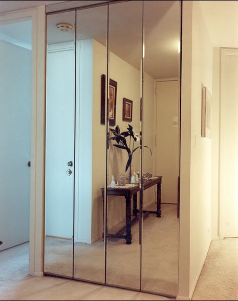 Creative Mirror of Chicago | Painted Glass Commercial Interiors Mirrored Bifold Closet Doors, Sliding Glass Closet Doors, Closet Door Ideas, Mirrored Closet, Closet Organization Bins, Creative Mirror, Closet Mirror, Glass Closet Doors, Glass Closet