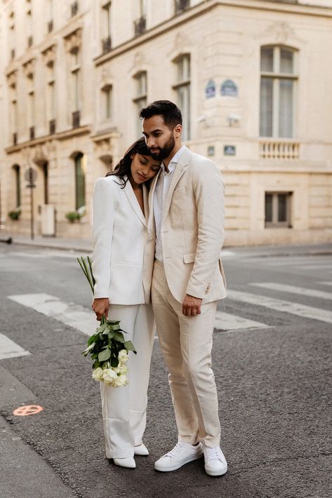 Classy Outfits Wedding, Blazer And Trousers Outfit, Jumpsuit Outfit White, White Jumpsuit Outfit, Dress Outfits White, White Maxi Dress Outfit, White Dress Outfits, Engagement Photos Outdoors, Paris Engagement Photos