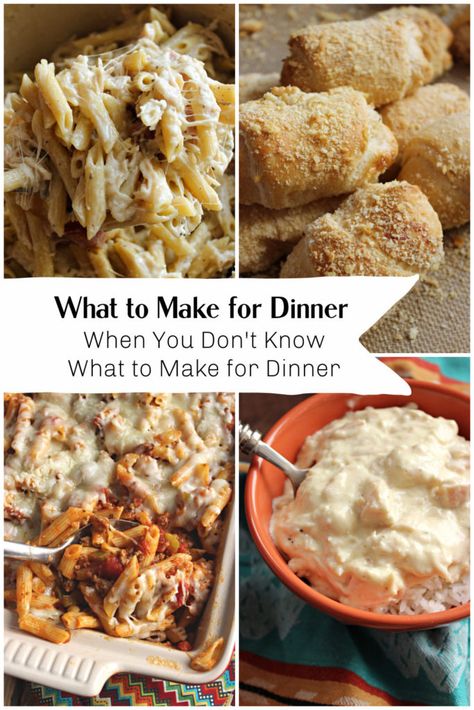 What to Make for Dinner When You Don't Know What to Make for Dinner - I Dig Pinterest Chicken Noodle Bake, Italian Pasta Bake, Pasta Bake Easy, What To Make For Dinner, Slow Cooker Creamy Chicken, Creamy Chicken And Rice, Easy Skillet Meals, Meatballs Easy, What's For Dinner