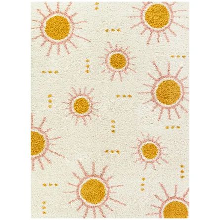 Mack & Milo™ Nyle Power Loom Cream Area Rug | Wayfair Sun Spot, Kids Area Rugs, High Pile Rug, Target Rug, Kids Area, Cream Area Rug, Cream Rug, Geometric Area Rug, Online Home Decor Stores