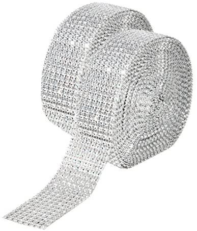 Amazon.com: Mandala Crafts Faux Diamond Bling Wrap, Faux Rhinestone Crystal Mesh Ribbon Roll for Wedding, Party, Centerpiece, Cake, Vase Sparkling Decoration (Flower Pattern 4 Inches 10 Yards, Black) Rhinestone Ribbon, Diamond Ribbon, Sewing Supplies Storage, Rhinestone Sticker, Diy Event, Diamond Bling, Diy Rhinestone, Mesh Ribbon, Diamond Glitter