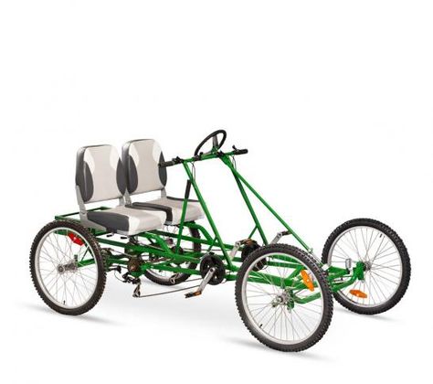 VierBike Sport 4 Wheel Bicycle, Modern Bicycle, Bicycle Camping, Bicycle Diy, Homemade Go Kart, Trike Bicycle, Recumbent Bicycle, Tricycle Bike, Diy Go Kart