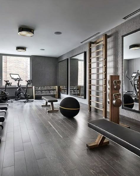 Top 40 Best Home Gym Floor Ideas - Fitness Room Flooring Designs Gym Room Ideas, Dream Home Gym, Home Gym Flooring, Workout Room Home, Desain Pantry, Basement Gym, Gym Room At Home, Gym Interior, Home Gym Decor