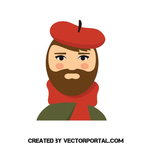 Painter in red hat vector image Hat Illustration, Hat Vector, Painter Hat, Red Hat, Free Vectors, Red Hats, Creative Entrepreneurs, Wearing Red, An Artist