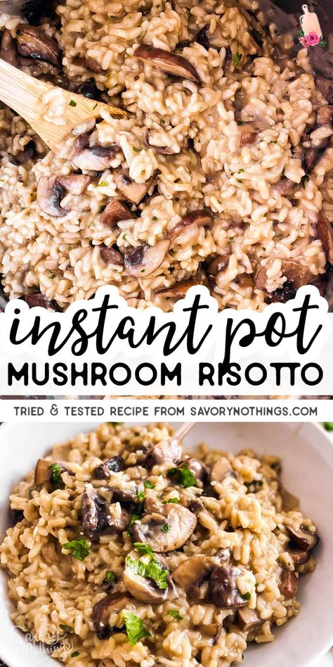 Risotto Pressure Cooker, Traditional Risotto, Instant Pot Mushroom Risotto, Easy Risotto, Mushroom Risotto Recipes, Recipe Hacks, Drink Inspiration, Mushroom Risotto, La Food