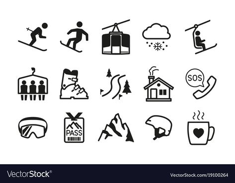 Skiing Doodle, Ski Tattoo Simple, Ski Doodle, Skiing Tattoo Ideas, Ski Clipart, Logo Ski, Ski Logo, Ski Signs, Board Icon