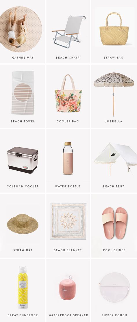 Beach Picnic Essentials, Summer Beach Essentials, Beach Essentials Aesthetic, Beach Trip Essentials, Beach Trip Packing, Beach Vacation Essentials, Beach Vacation Packing, Beach Bag Essentials, Beach Backpack